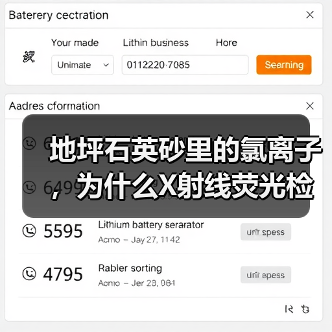 地坪石英砂里的氯离子,为什么X射线荧光检测才能救命?(图2) 地坪石英砂里的氯离子,为什么X射线荧光检测才能救命?(图2)